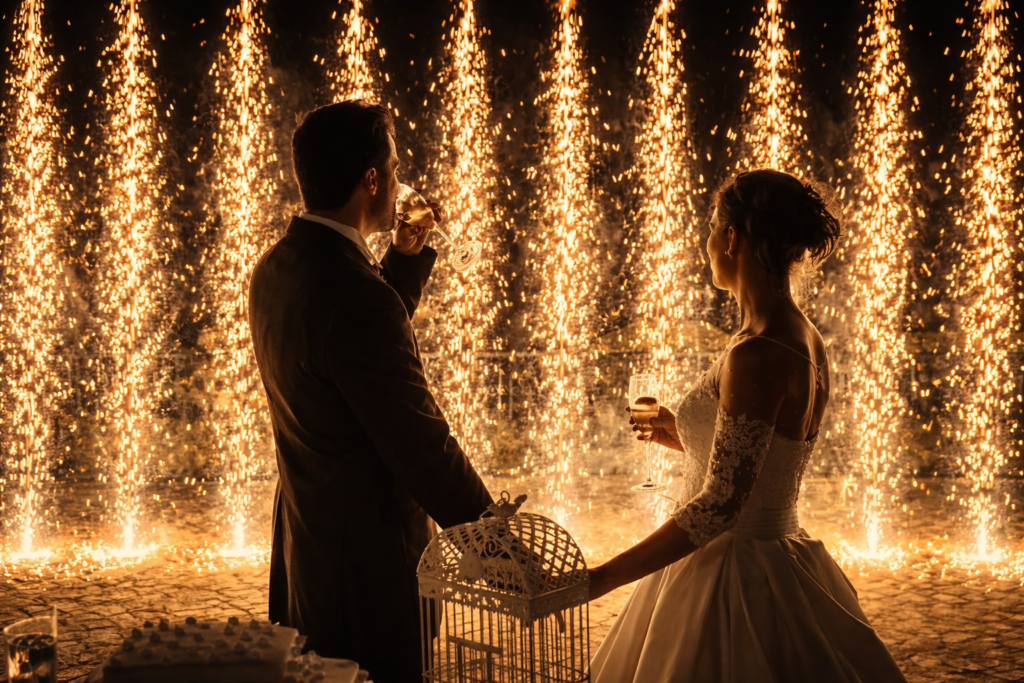 Inspiração de celebração com efeitos luminosos