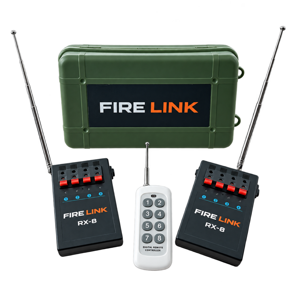Sistema Firelink RX-8 com dois recetores, comando e estojo, sem fundo